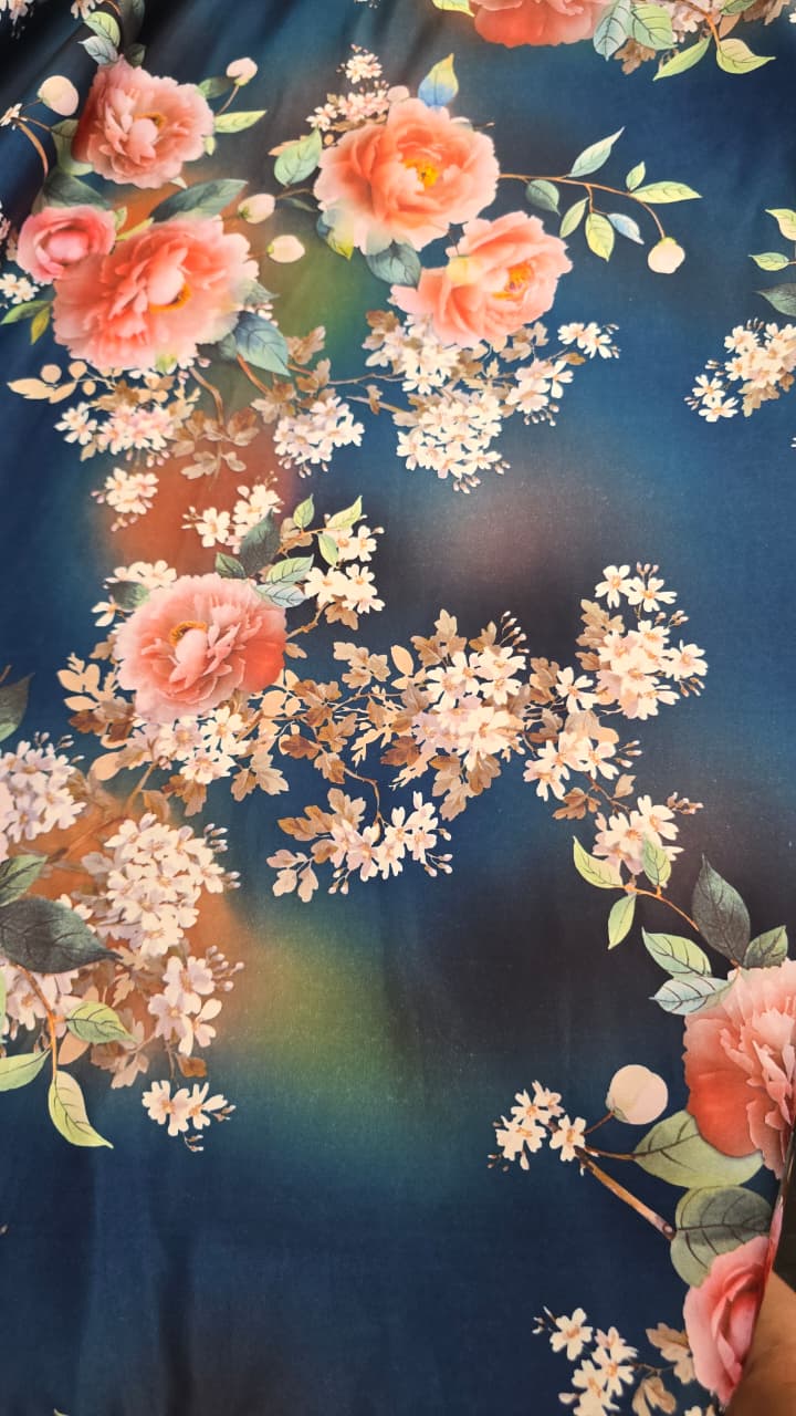 The Daffodil Skirt (SALE) Blue & Pink Floral